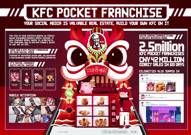 KFC Pocket Franchise Cannes Lion