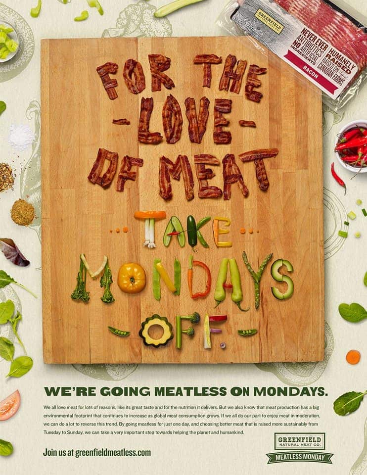 Meatless on mondays เมื่อร้านขายเนื้อชวนคุณหยุดทานเนื้อในทุกวันจันทร์