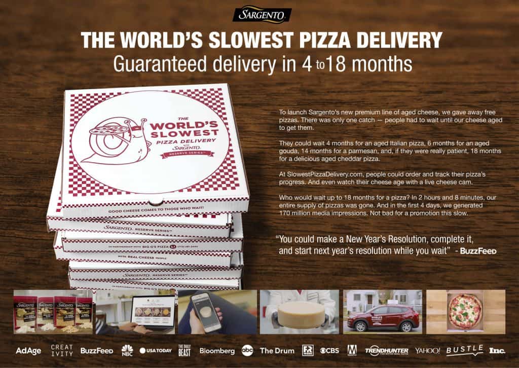Sampling Marketing Campaign Creativity World's Slowest Pizza Delivery