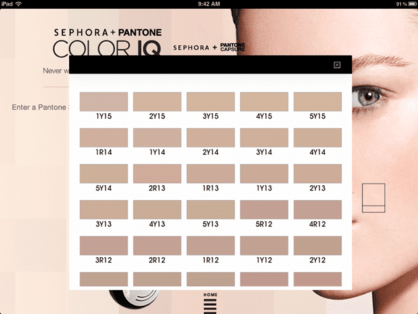 Sephora ColorIQ เฉดสี