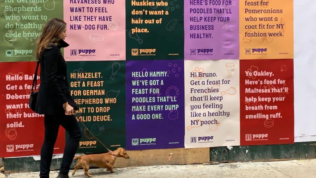 Every Dog has Its Ad แคมเปญการตลาดแบบ Personalization ของ Puppo ด้วยการทำ Personalized Advertising ผ่านโปสเตอร์กว่า 100,729 ชิ้น ให้สุนัขทุกตัวทั่วนิวยอร์ก