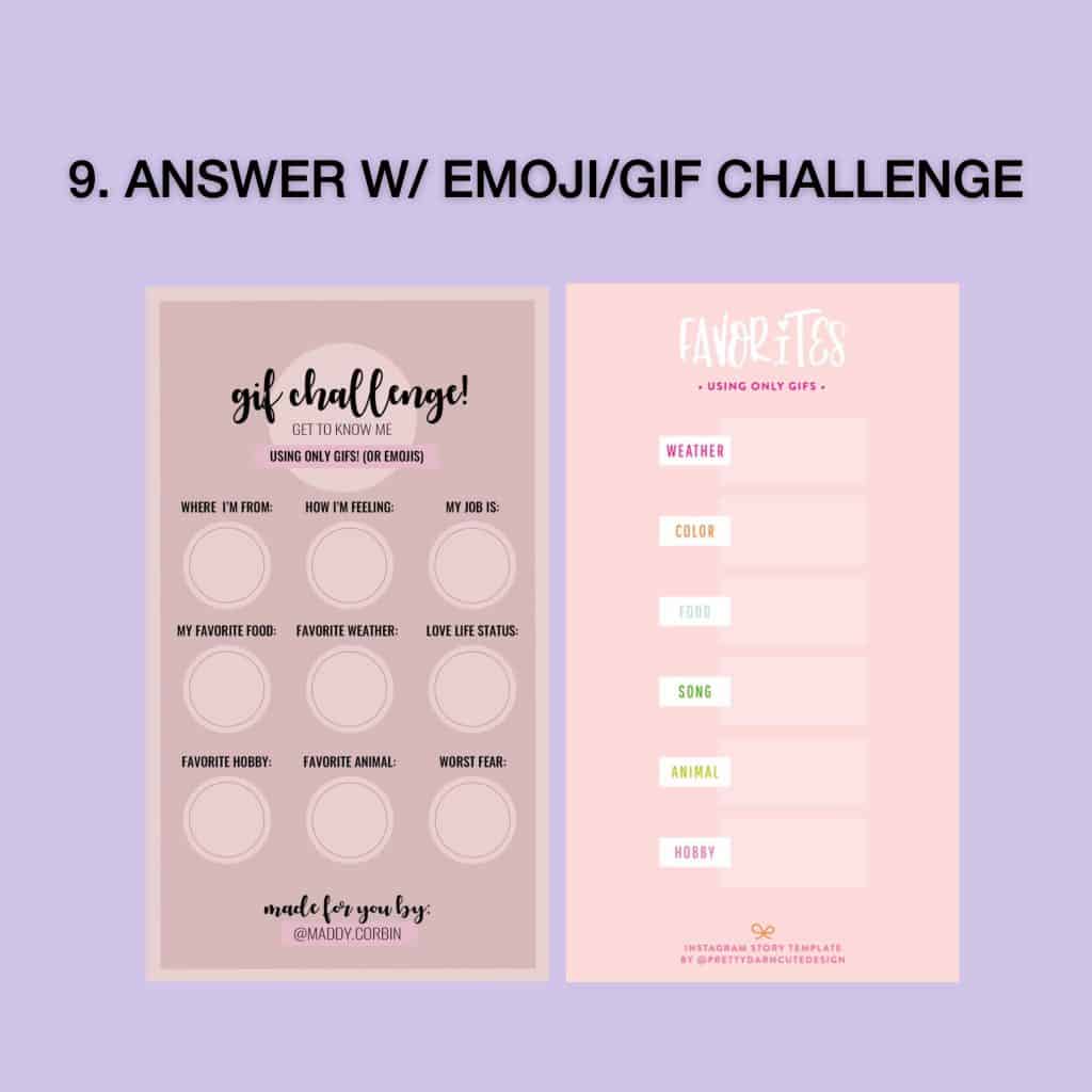 Answer with GIF IG story challenge