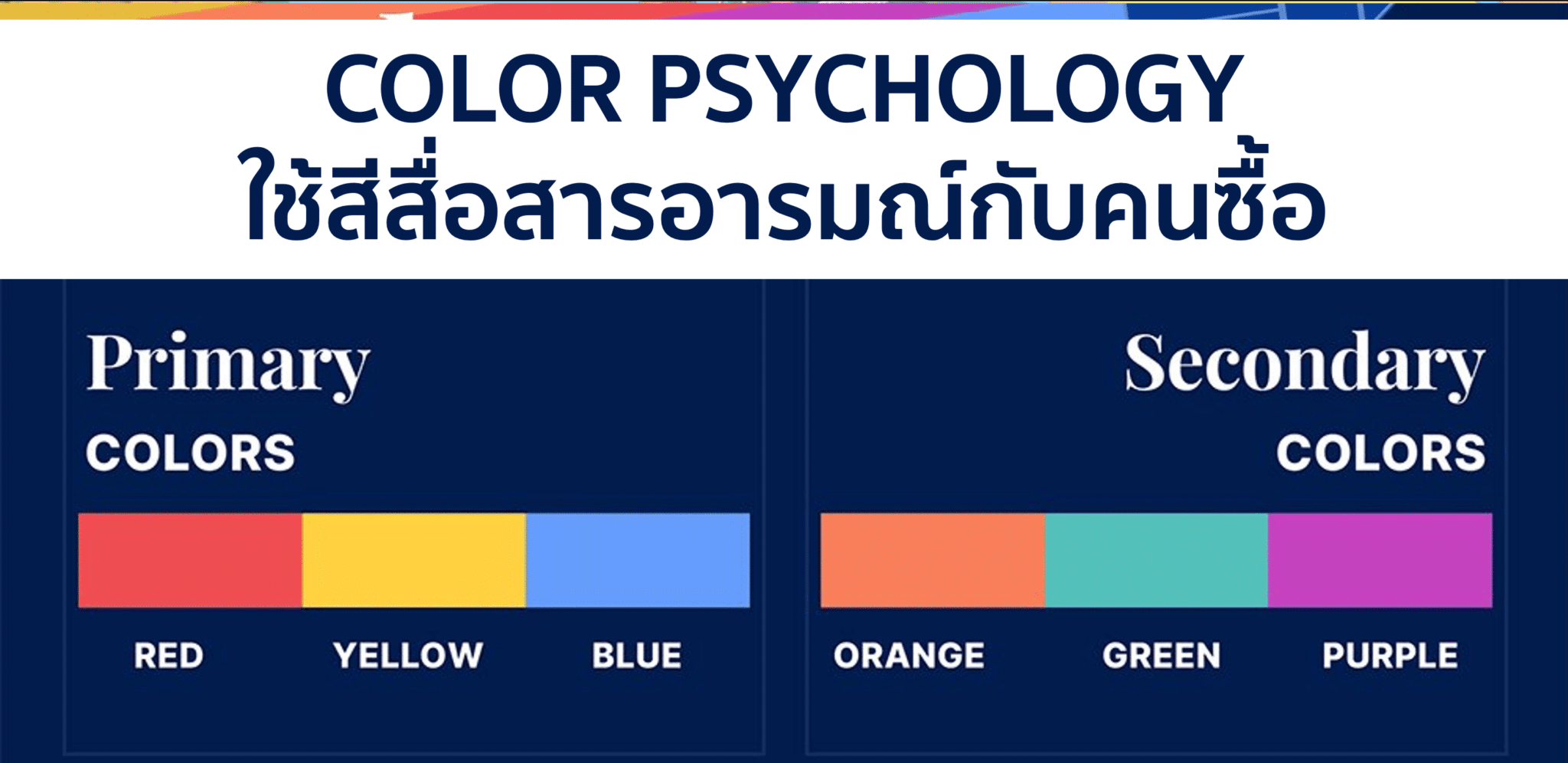 Color Psychology ใช้สีสื่อสารกับอารมณ์ ความรู้สึกคนซื้อ