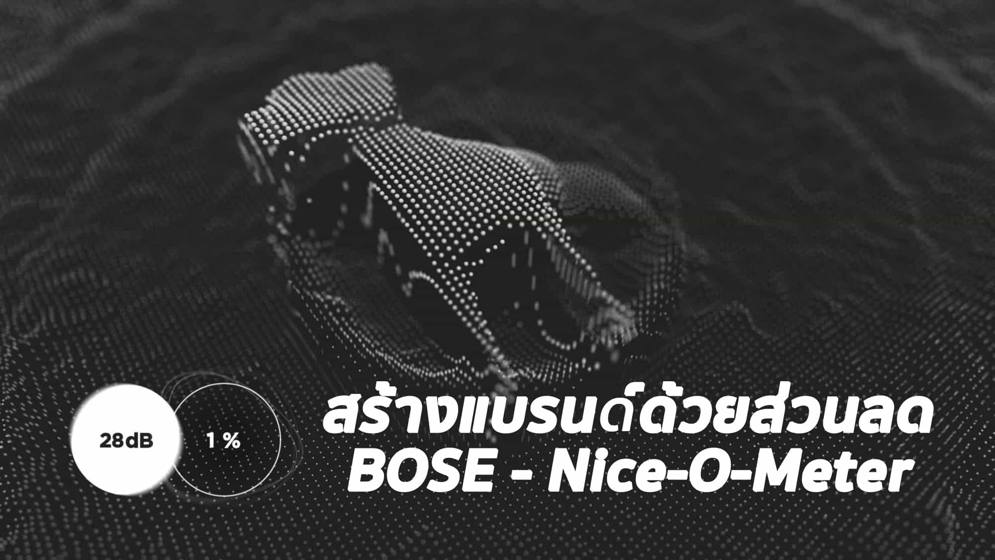 Discount Strategy เอาเสียงรบกวนมาแลกส่วนลดหูฟัง Bose กับ Noise-O-Meter