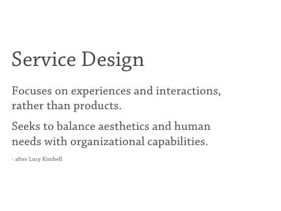 Service Design is