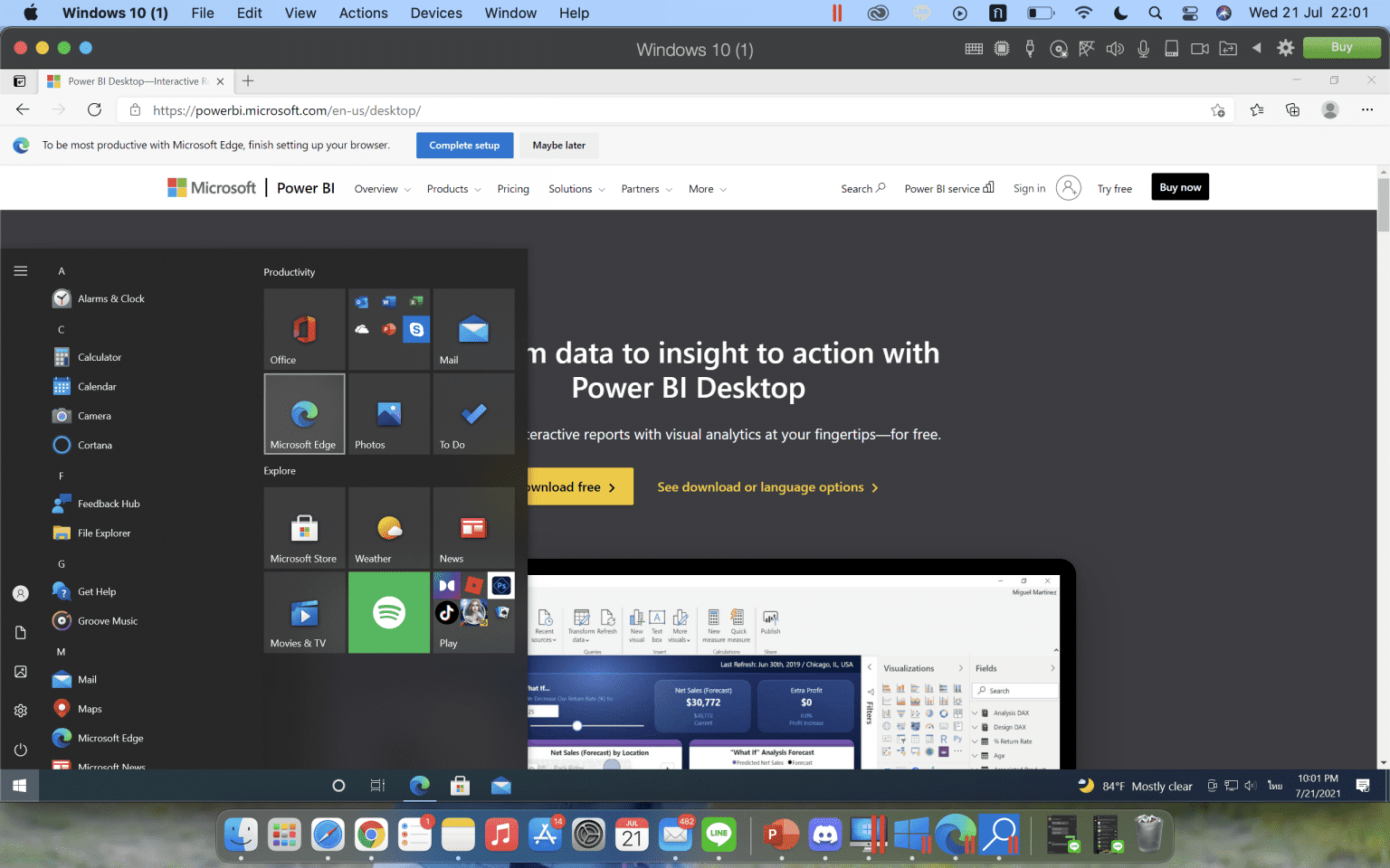 power bi desktop for mac os