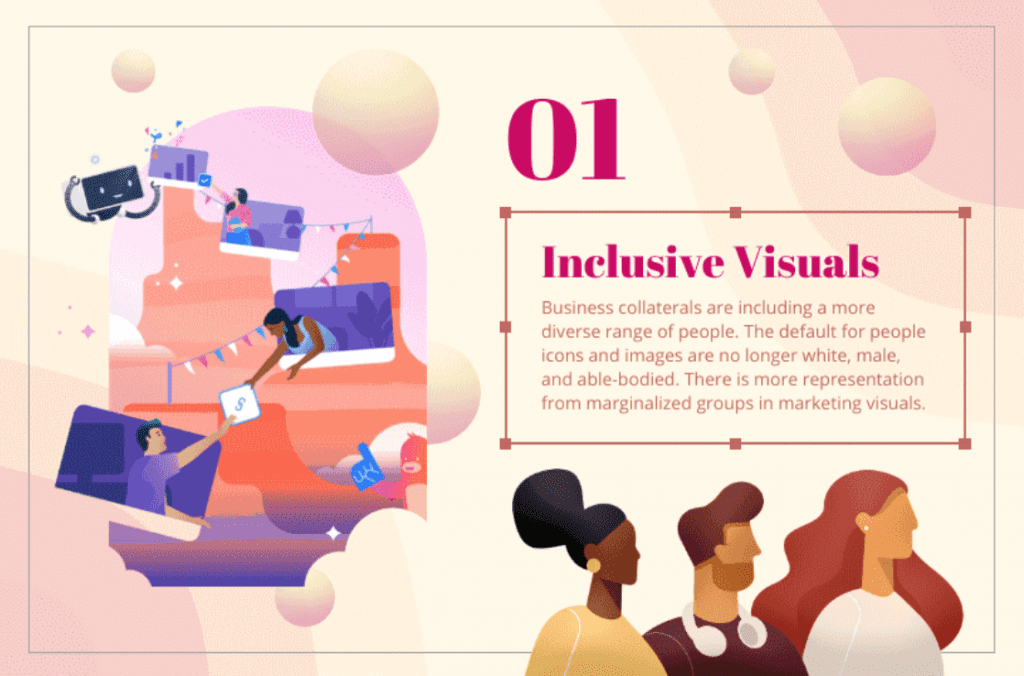 Graphic Design Trends 2022 การยอมรับ Diversity ความหลากหลาย