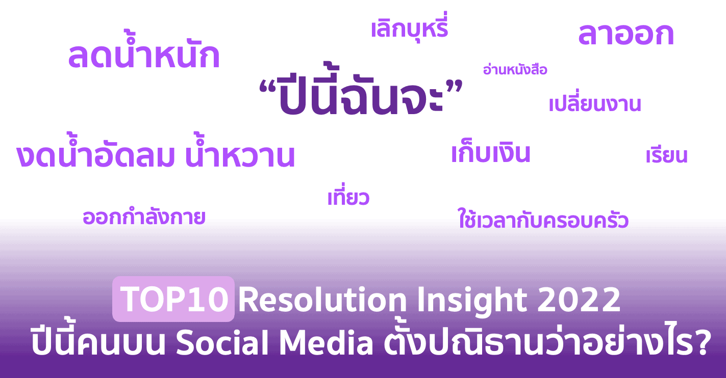 TOP10 Resolution Insight 2022 – ปีนี้คนบน Social Media ตั้งปณิธานว่าอย่างไร?