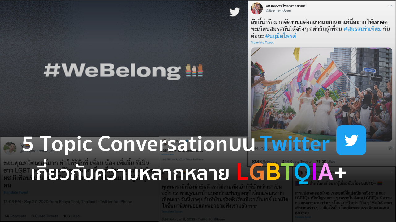 5 Topic Conversation บน Twitter เกี่ยวกับความหลากหลาย LGBTQIA+