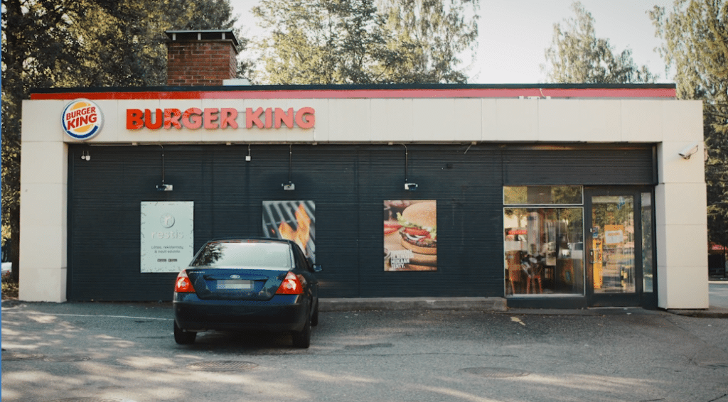 car park for introvert at burger king