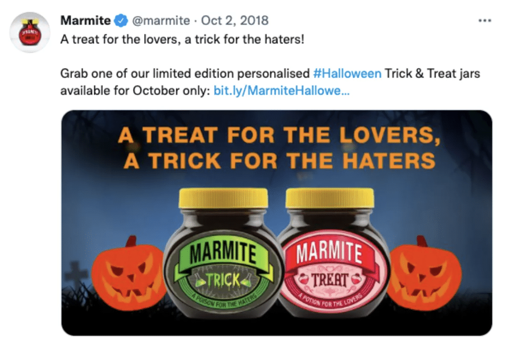 Halloween Marketing Idea : Marmite
