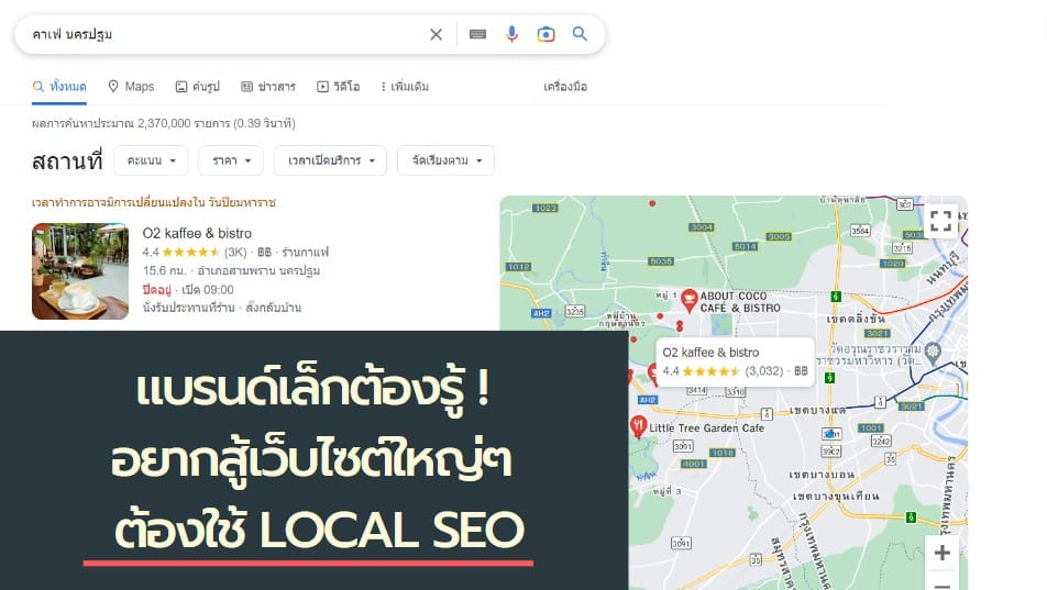 แบรนด์เล็กต้องรู้! อยากสู้เว็บไซต์ใหญ่ๆ ต้องใช้ Local SEO