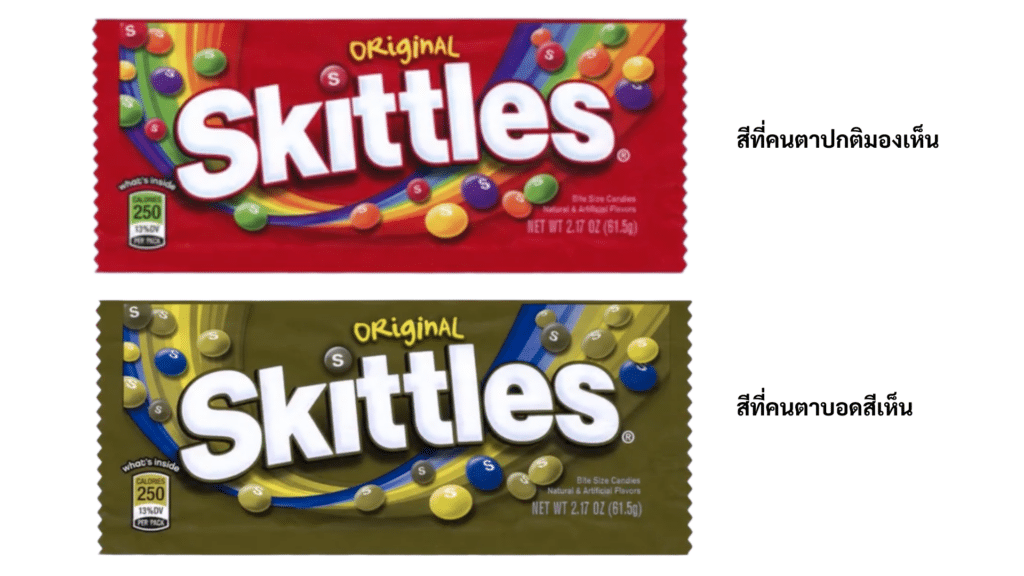 การตลาด Skittles ขนมสีรุ้ง ทำยังไงให้คนตาบอดสีเห็นขนมเป็นสีรุ้ง?