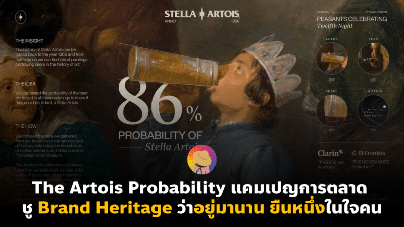The Artois Probability แคมเปญการตลาดชู Brand Heritage ว่าอยู่มานาน