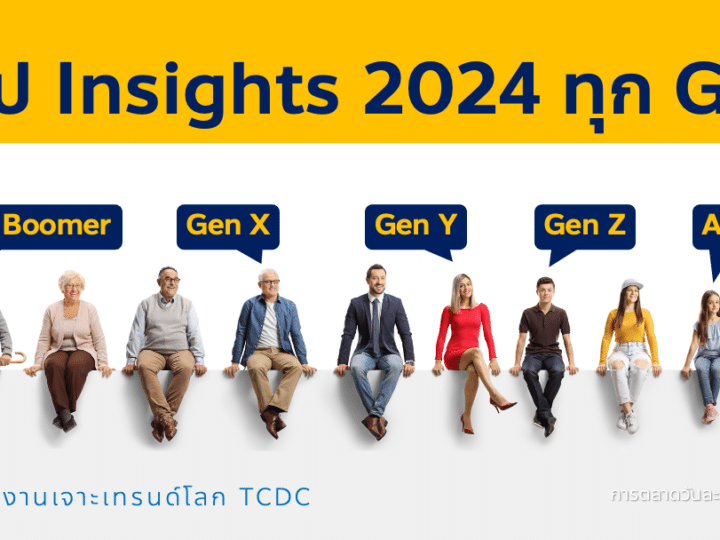 สรุป Insight Gen X, Gen Y, Gen Z, Alpha และ Baby Boomer ปี 2024 จาก TCDC