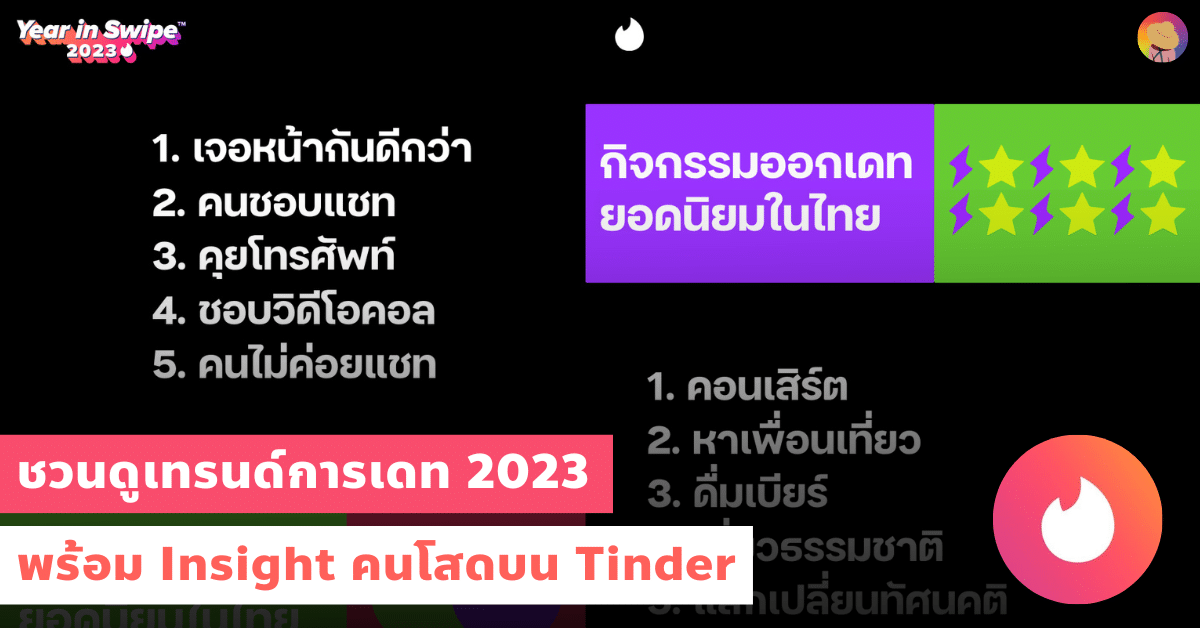 ชวนดูเทรนด์การเดท 2023 พร้อม Insight คนโสดบน Tinder